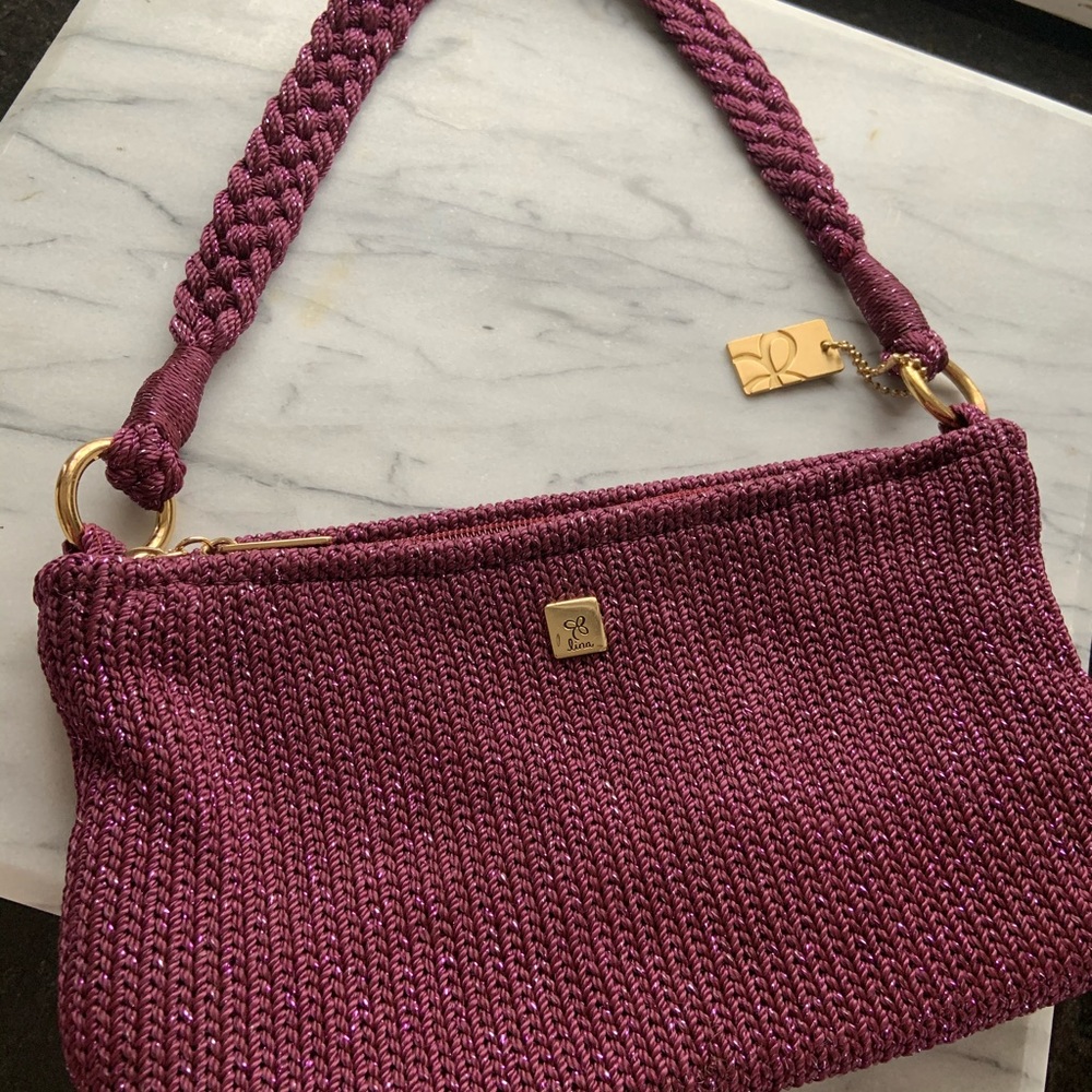 Lina Purple Knitted Purse - Picture 2 of 8